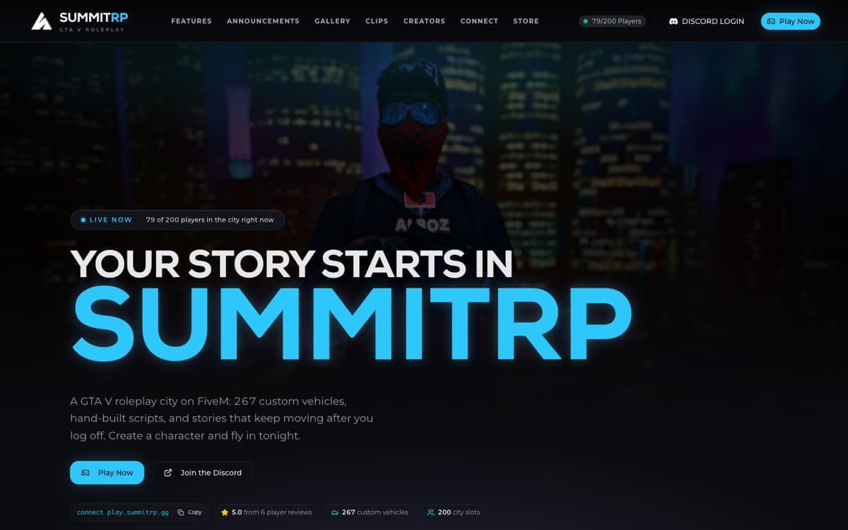 SummitRP, live site